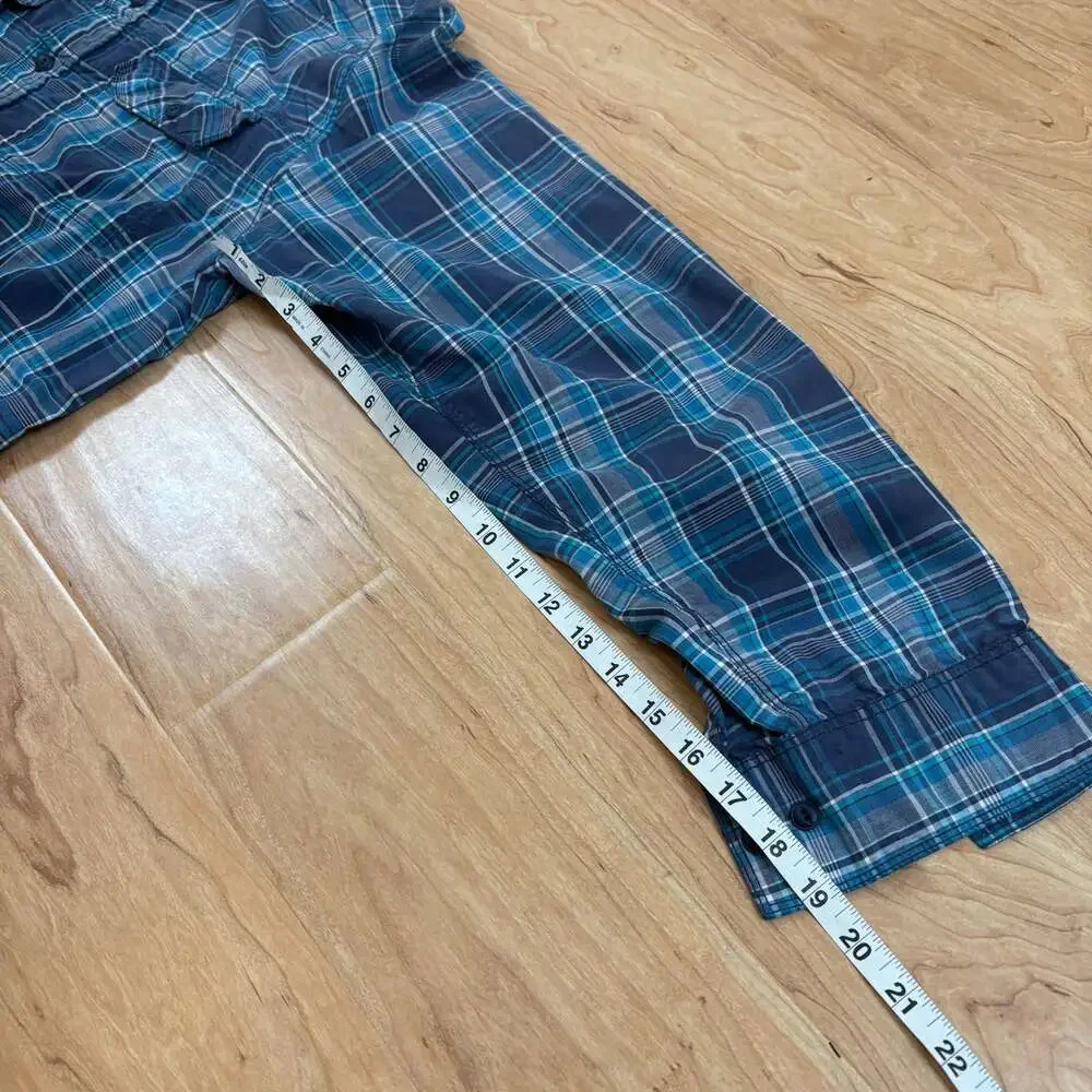 The North Face Men's Blue Plaid Long Sleeve Button-Up Shirt Size XL